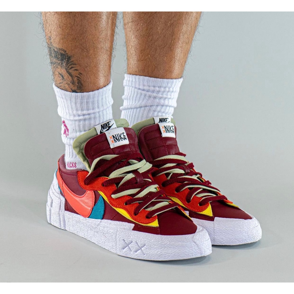 Chính Hãng] Giày Thể Thao Nike X Sacai X Kaws Blazer Low Team Red Dm7901  600 | Shopee Việt Nam