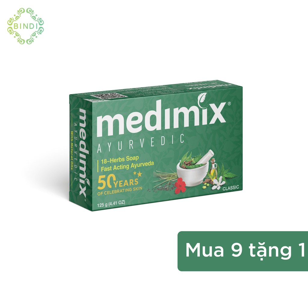 Ảnh Set 9 xà phòng Medimix 18 loại thảo dược 125g/bánh Tặng 1 xà phòng 125g 1
