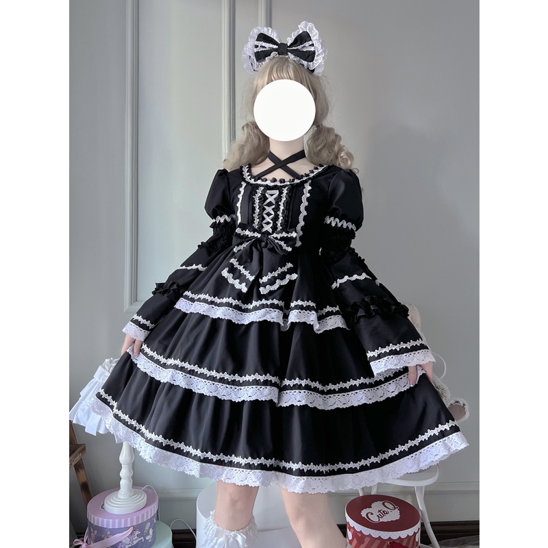 Váy Lolita OP Rococo Tay ngắn có thể tháo rời | Shopee Việt Nam