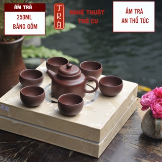 Ấm trà An Thổ Túc gốm Việt 180ml dùng được các loại trà, hộp biếu đẹp