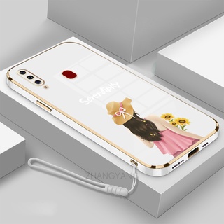 ốp lưng Samsung a20s Ốp Điện Thoại TPU Silicon Viền Mạ Màu Hình Cô Gái Xinh Đẹp Cho Samsung a20s