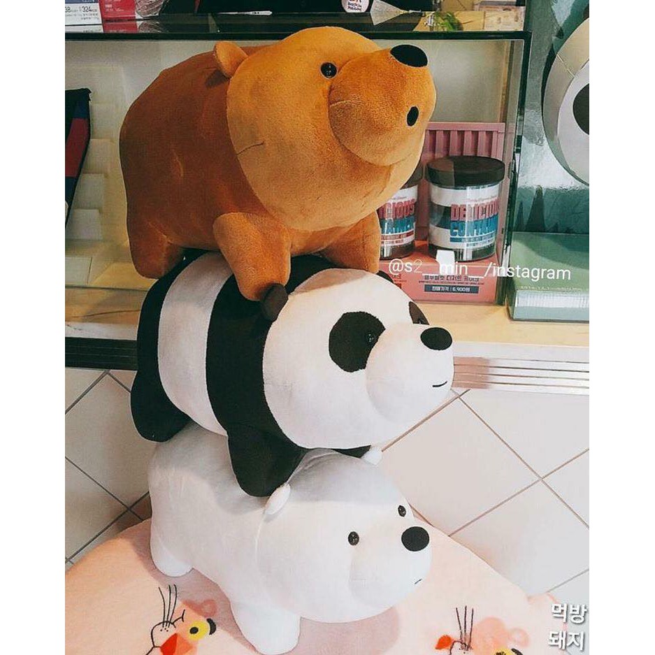 Set ba chú gấu phim We Three Bare Bears Thú bông dễ thương | Shopee Việt Nam