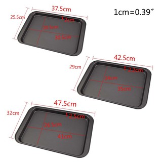 Carbon Steel Rectangle Plate Tray Non Stick Pizza Pan Cake Mold Baking Bakeware