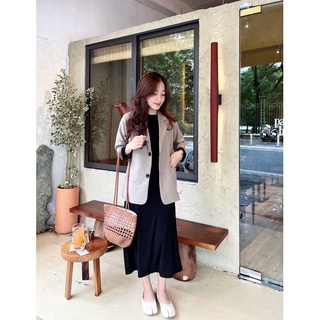 Đầm len hàn form suông thiết kế Ma Vie