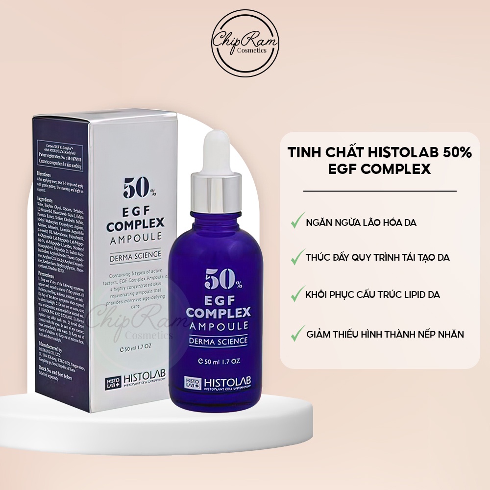Tinh chất chống lão hoá Histolab 50 EGF Complex Ampoule Derma Science trẻ hóa 50ml (hàng chính