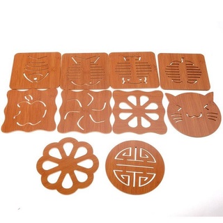 COMBO 2 Miếng Lót Nồi Bát Đĩa Bằng Gỗ Sang Chảnh 14,5cm - 88036