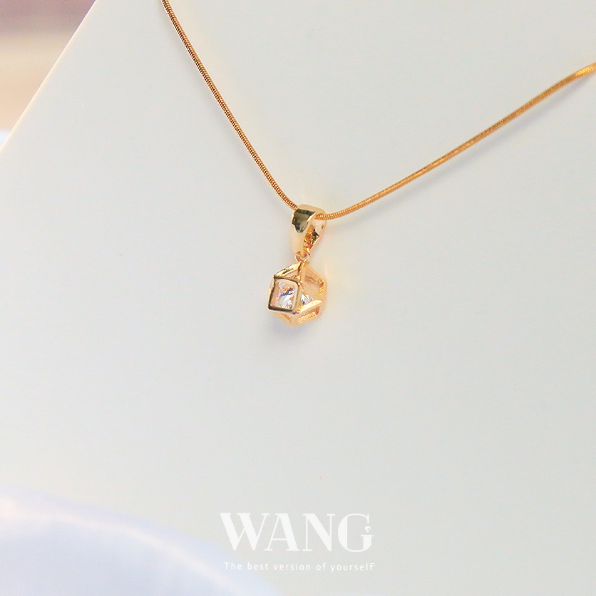 Vòng cổ Mạ Vàng 18K Đính Đá zircon Đơn Giản Thời Trang