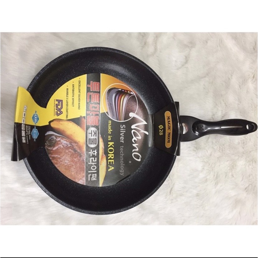 SALE 60% Chảo vân đá Nano Magic Mom Hàn Quốc siêu chống dính size 24 -26 - 28- 30