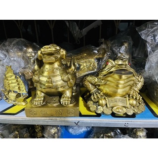 Cặp cóc thiềm thừ tỳ hưu cỡ lớn vật phẩm phong thuỷ tài lộc bằng đồng