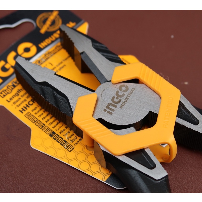 Ảnh Kìm răng cắt cao cấp 8 inch (20cm) thép Cr-V INGCO HHCP28200 kẹp chặt và cắt đồng, thép, nhôm 3