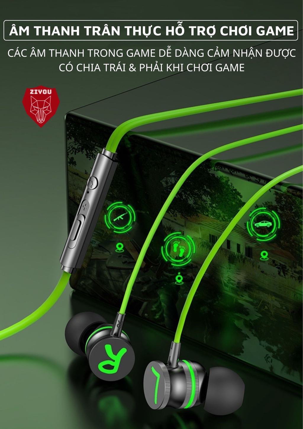 Tai nghe Ziyou XK036 Pro - Cổng 3.5mm