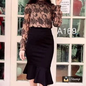 chân váy cá lệch vải umi cực xinh