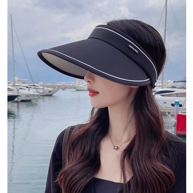Mũ Nón rộng vành Trống nắng nửa đầu MENGLANSH nón nữ nửa đầu chống nắng chống UV(   Hót)