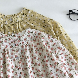Áo Sơ Mi Voan Tay Dài Dáng Rộng Phong Cách Hàn Quốc baju baju wanita Lenan panjang