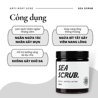 SEA SCRUB - muối than tre làm giảm mụn lưng handmade