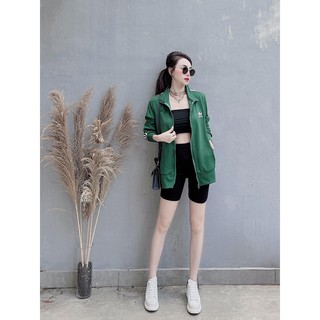 Áo khoác nỉ Hàn mùa đông 3 sọc phong cách trẻ trung cá tính, chất umi mềm co dãn, Áo kiểu nữ khoác ngoài rẻ đẹp