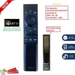 Điều khiển tivi Samsung giọng nói Qled năng lượng mặt trời qled 2021 Hàng chính hãng [ BH đổi mới ], remote tivi samsung