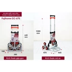 Xe kéo đẩy hàng leo cầu thang 6 bánh 70kg gấp gọn Nhập Khẩu Fujihome, xe đẩy hàng lên xuống đa năng siêu thị — ảnh 3