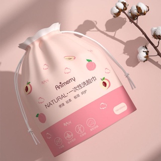 Khăn Mặt Khô Animerry Trái Đào dùng 1 lần, tẩy trang lau khô lau ướt, siêuu mềm, dai, mịn rửa mặt vệ sinh túi cute