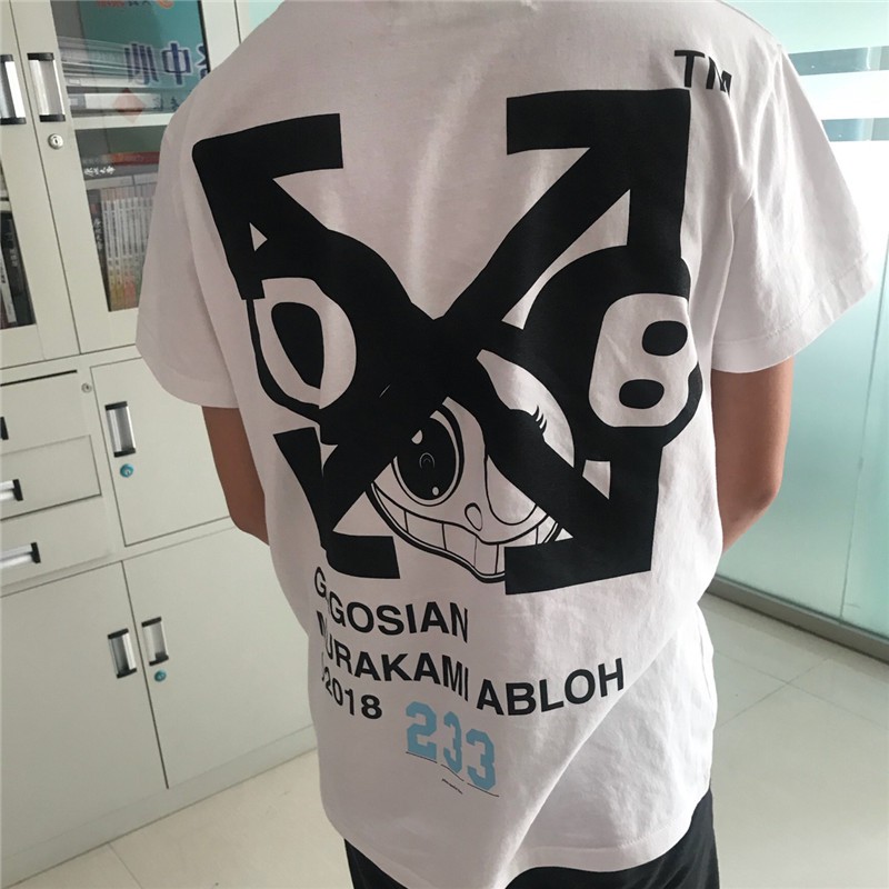 Ao Off White Takashi Murakami x Virgil Abloh Gagosian Tee Shopee Vi t Nam