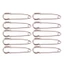 Set 10 kim băng bằng thép không gỉ màu bạc kích thước lớn tiện lợi dùng trong may mặc DIY