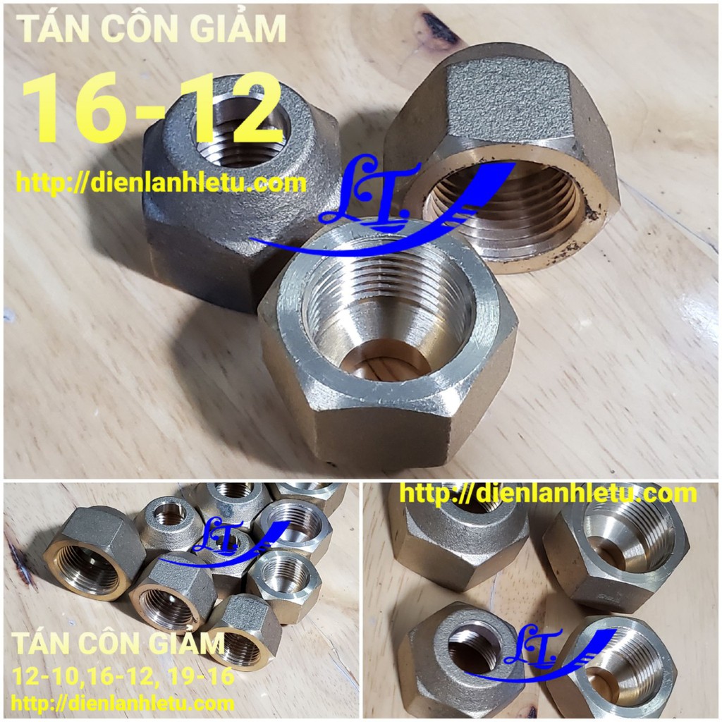 TÁN ỐNG ĐỒNG 16 GIẢM 12 DÀY - TÁN CÔN GIẢM 16-12 DÀY- RẮC CO 16 GIẢM 12 ...