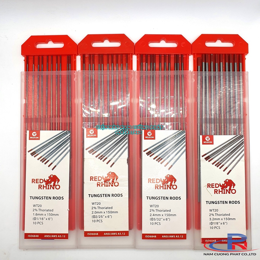 Kim hàn Tig Inox 1.6 2.0 2.4 3.2mm Redrhino/ Jasic- Hộp 10 cái | Shopee ...