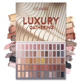 Bảng phấn mắt UCANBE 60 màu, Pallet trang điểm khỏa thân trung tính ấm áp, Bộ quà tặng mỹ phẩm Halloween mờ tự nhiên