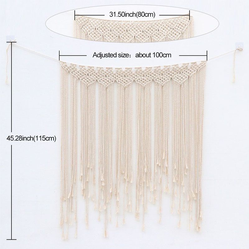 Macrame Phông Nền Rèm Thời Trang Treo Boho Móc Treo Đám Cưới Lý Tưởng Trang Trí Quà Tặng Cho Những Người Yêu Thích