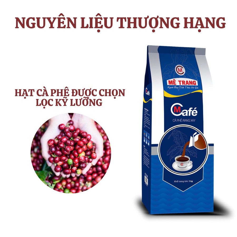 Ảnh Cà phê pha phin, cà phê bột MCafe - Mê Trang, túi 1Kg cà phê bột & hạt 4