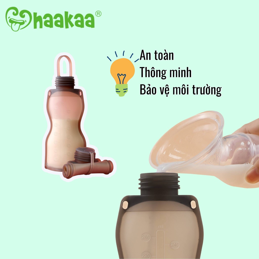 Mô tả Túi trữ sữa silicone cho bé Haakaa, Dung tích 260ml - 1