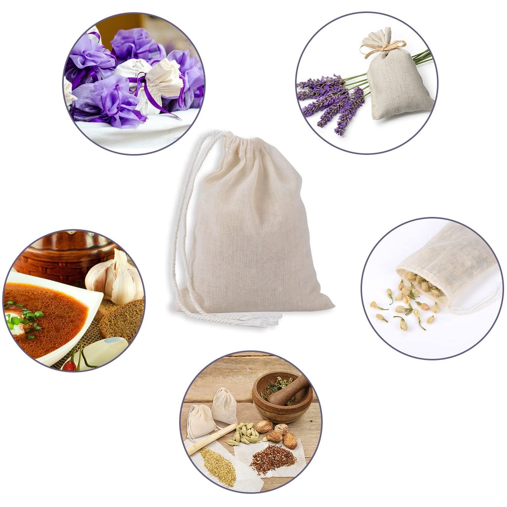 Túi Dây Rút Cotton Rỗng Mini Đựng Trang Sức/Trang Sức Đa Năng