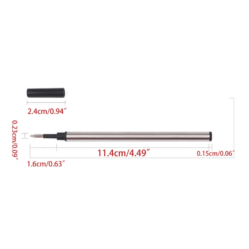 5 ruột bút bi 0.5mm màu xanh lam/đỏ/đen thay thế tiện lợi