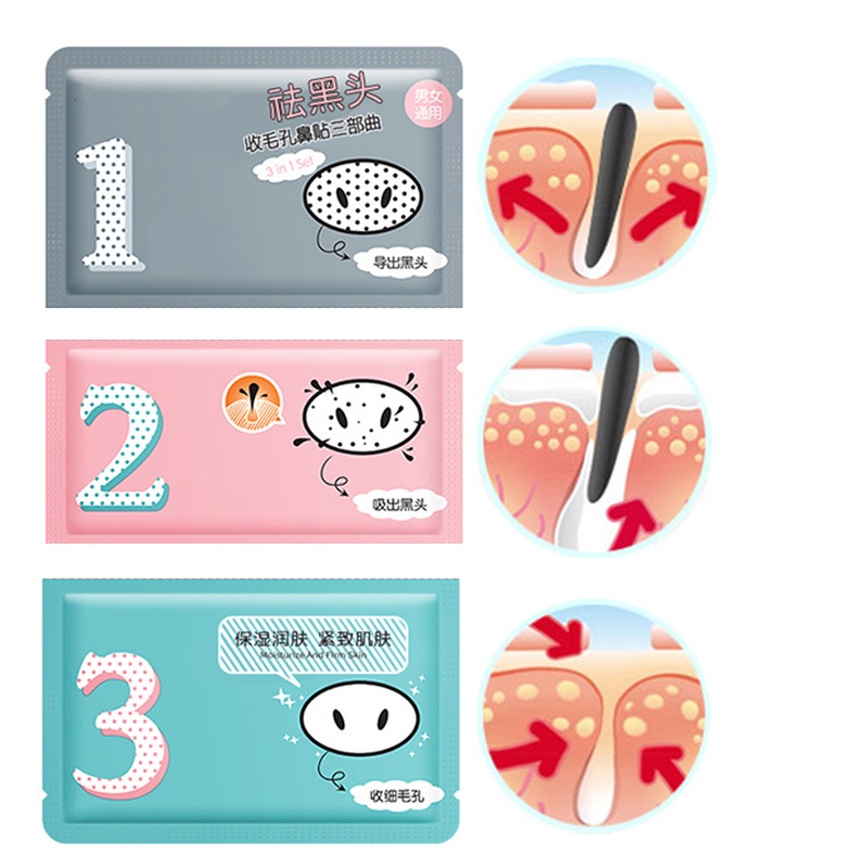 Ảnh Set 3 mặt nạ mũi PFFEE hỗ trợ giảm mụn đầu đen làm sạch sâu lỗ chân lông hiệu quả 3