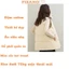 Áo phao nữ không tay đệm cotton dáng ngắn thời trang thu đông phong cách Hàn Quốc FIZANO