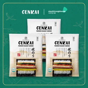 Combo 3 Túi Rong biển Cuộn Cơm Genkai 9 lá/gói - Rong Biển Cuốn Cơm Làm Kimbap Làm Sushi