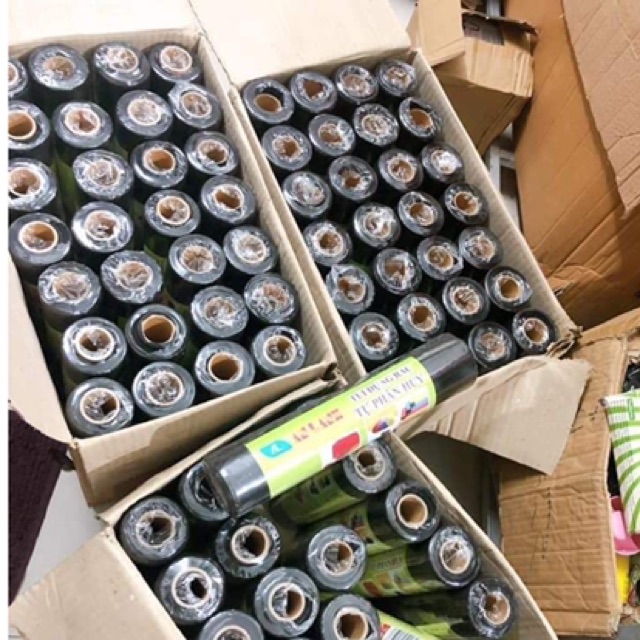 Cuộn 500gram túi đựng rác phân huỷ màu đen