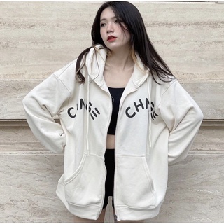 Áo Khoác Nỉ Bông CHNGE Nam Nữ Unisex Áo Hoodie Zip Form Rộng Phong Cách Hàn Quốc Ảnh Thật Sản Phẩm Có Sẵn
