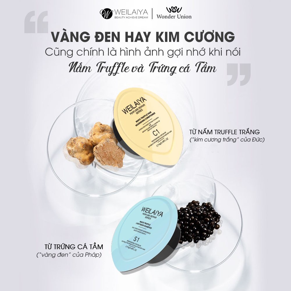 Ảnh Set mini dầu gội xả Weilaiya phục hồi nấm Truffle 15ml 2