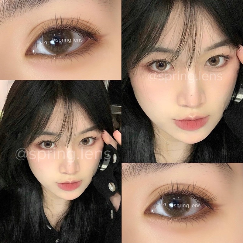 Kính áp tròng nâu đồng LM Brown (Lightly Modern) có giãn tròng 1 tháng | Spring Lens