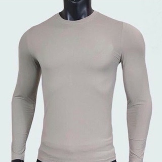 Áo giữ nhiệt nam dài tay full size thể thao 7 màu cá tính Áo thun nam cổ tròn vải mềm mại siêu co giãn