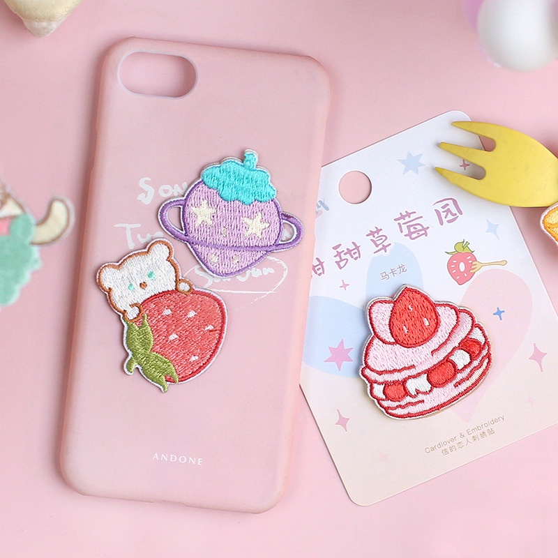 Sticker trang trí túi xách balo quần áo anime chất liệu vải thêu HD135-K51