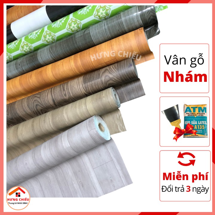 Simili lót sàn giả vân gỗ nhám, thảm nhựa trải sàn pvc sàn vinyl giá rẻ chống trơn trượt dày 0.5mm - Hưng Chiếu ED23