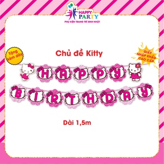 Dây chữ Happy Birthday trang trí sinh nhật, trang trí thôi nôi cho bé gái siêu đẹp nhiều mẫu, chiều dài 1,5m