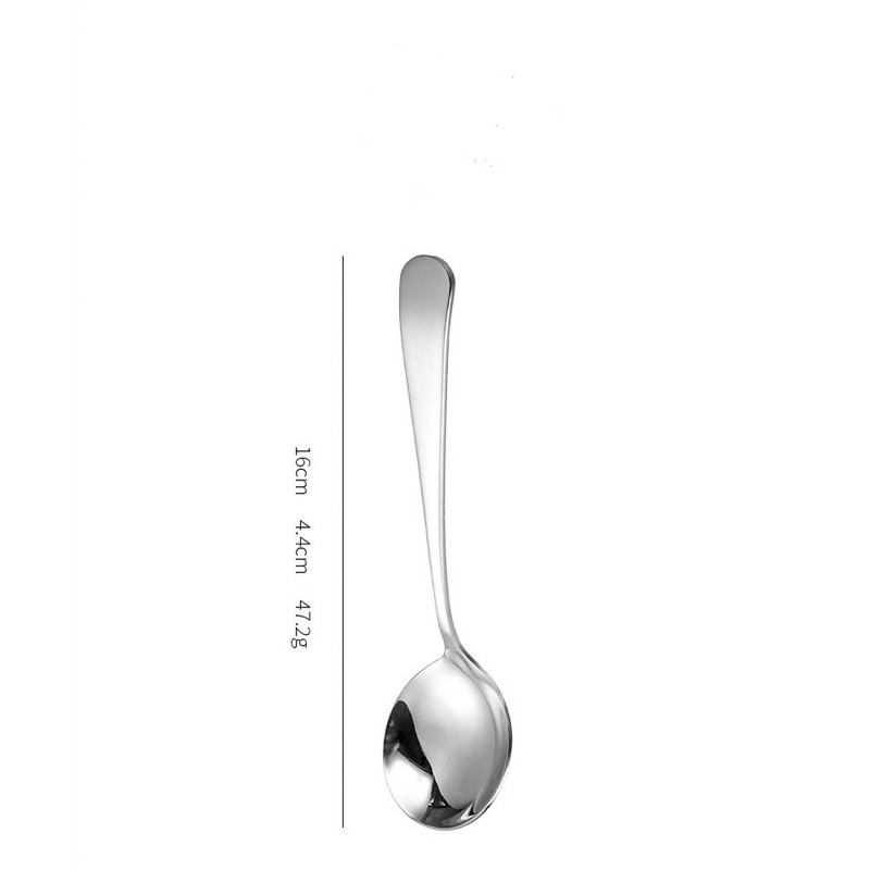 Thìa ăn cơm inox 304 đầu tròn Cao cấp M44
