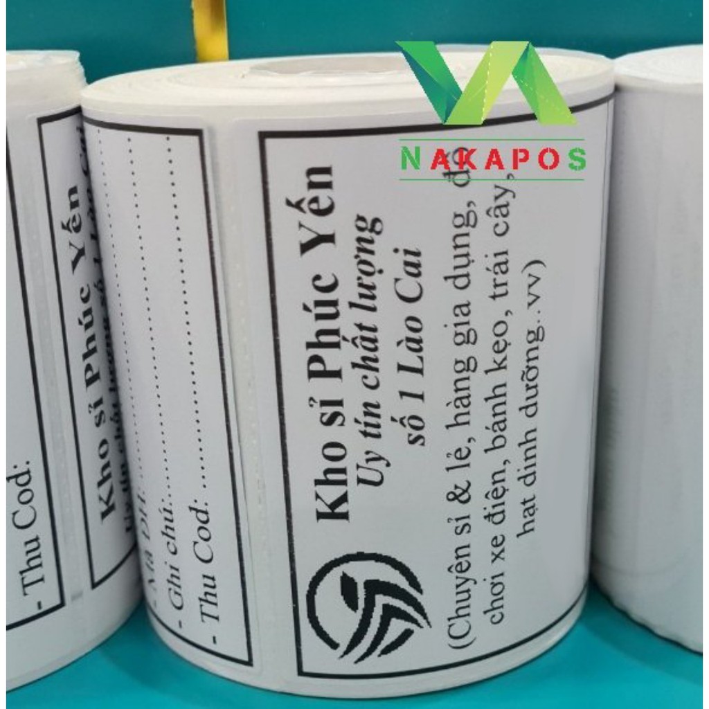 Hóa đơn in nội dung theo yêu cầu dán được kích thước lớn nhãn sẵn keo phiếu giao hàng phiếu ship tem vận chuyển