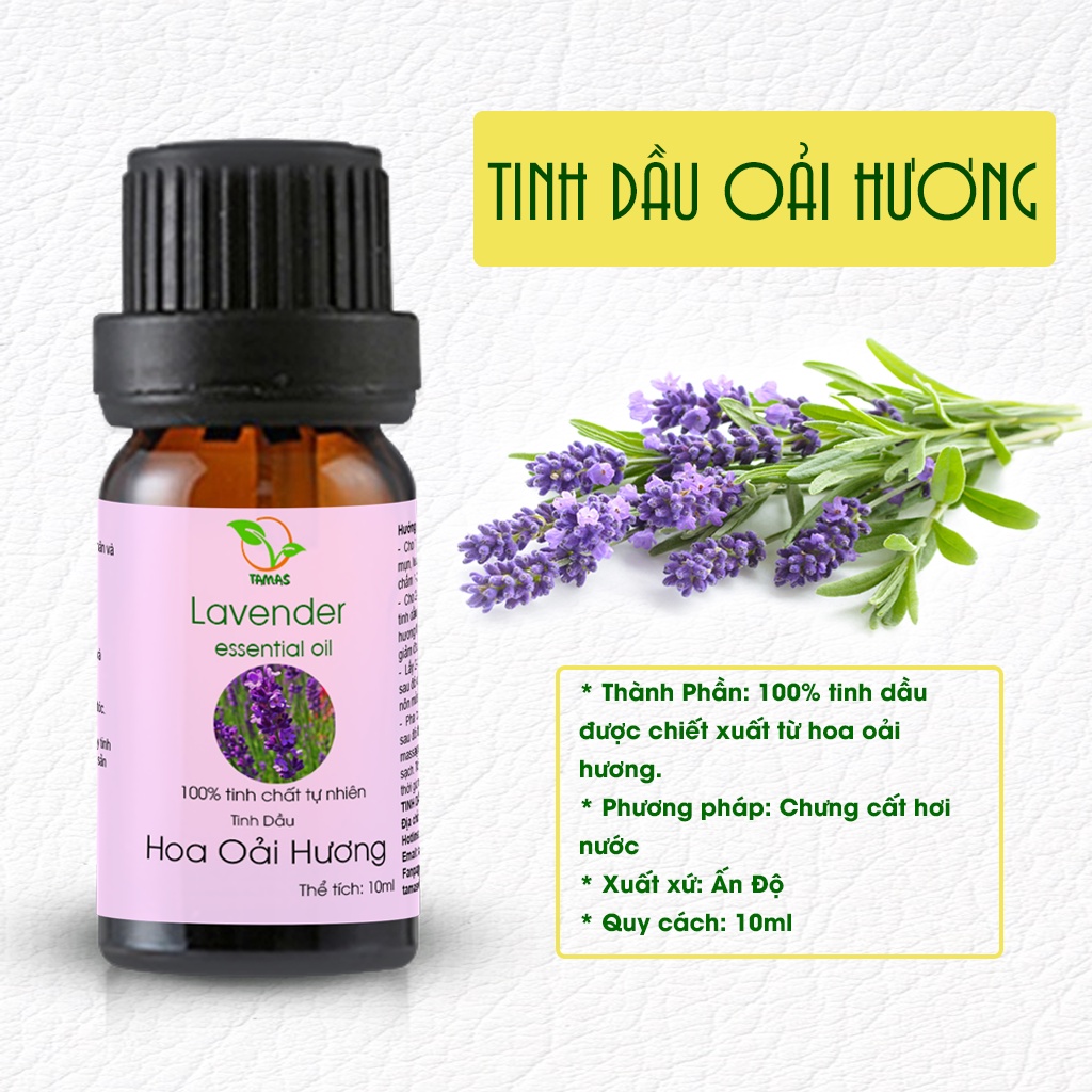 Mô tả Tinh dầu Oải Hương (Lavender) TAMAS 10ml thơm phòng, thư giãn - 1