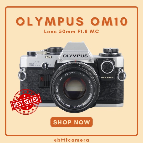 Máy ảnh film Olympus OM10 kèm lens 50mm f1.8 Shopee Việt Nam