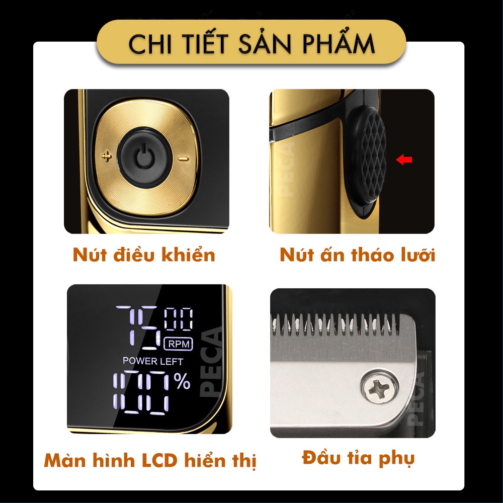 Ảnh Máy cạo râu Kemei KM-2028 màn hình LCD thông minh 3 tốc độ cắt- có thể fade tóc - phân phối chính hãng 4