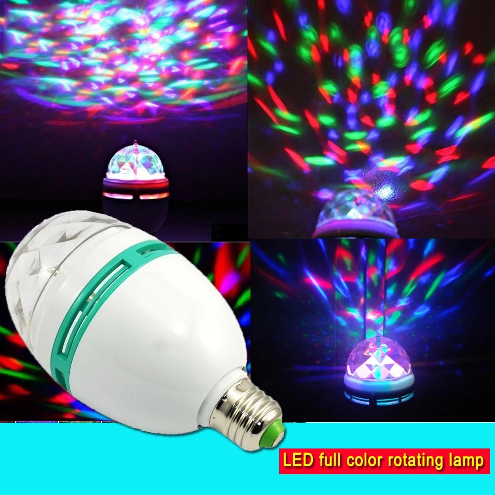 đèn led xoay 7 màu tự động | Shopee Việt Nam